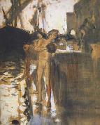 John Singer Sargent Two Nude Bathers Standing on a Wharf (mk18) USA oil painting artist